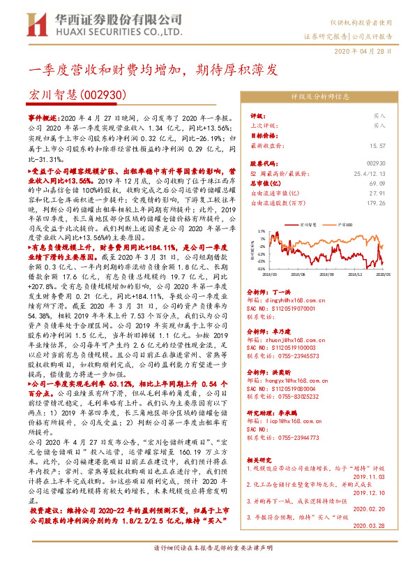 一季度营收和财费均增加，期待厚积薄发