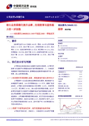 2019年报及2020一季报点评：核心业务规模化提升业绩，在线教育与服务能力进一步加强