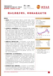 精品包装稳步增长，新领域拓展成效可期