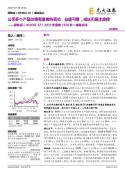 2019年报暨2020年一季报点评:公司多个产品价格有望维持高位,业绩可期,成长仍是主旋律