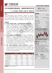 2020年一季报点评：龙头地位稳固业绩显韧性，减值增加拖累净利润