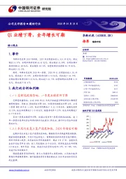Q1业绩下滑,全年增长可期