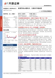 公司信息更新报告：疫情导致业绩承压，长期仍平稳发展