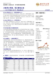 2019年年报和2020年一季报业绩点评:业绩符合预期,需求静待反转