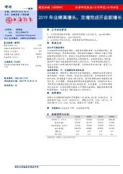 2019年业绩高增长，定增完成开启新增长