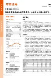 信息安全整机收入实现高增长，未来信创市场大有可为