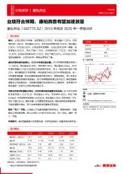 2019年报及2020年一季报点评：业绩符合预期，康柏西普有望加速放量