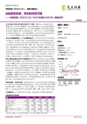 2019年报及2020年一季报点评:业绩表现抢眼,高毛利持续可期