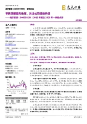 2019年报及2020年一季报点评：零售回暖盈利承压，关注公司战略升级