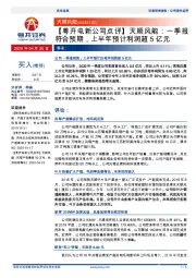 【粤开电新公司点评】天顺风能:一季报符合预期,上半年预计利润超5亿元