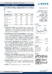 Q1表现符合预期,短期疫情扰动不改长期成长