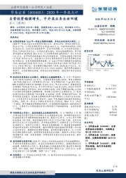 2020年一季报点评：自营投资稳健增长，中介类业务全面回暖