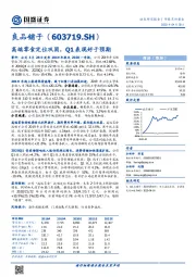 高端零食定位巩固，Q1表现好于预期