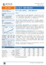 19年业绩大幅增长，2020继续向好