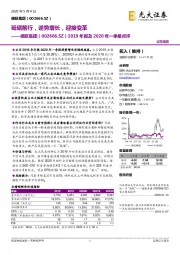 2019年报及2020年一季报点评：砥砺前行，逆势增长，迎接变革