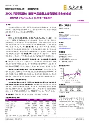 2020年一季报点评：20Q1利润高增长 重要产品密集上线有望支撑全年成长