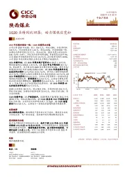 1Q20业绩同比回落；动力煤供应宽松