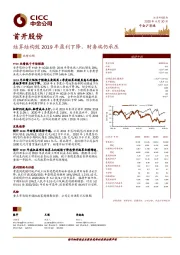 结算结构致2019年盈利下降，财务端仍承压