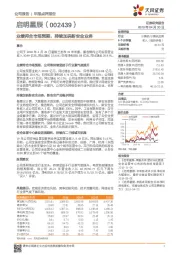 业绩符合市场预期，持续加码新安全业务