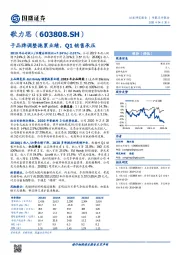 子品牌调整拖累业绩，Q1销售承压