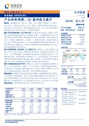 产品结构调整，Q1盈利能力提升