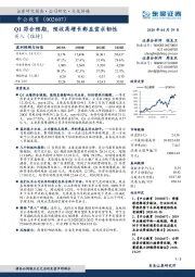 Q1符合预期,预收高增长彰显需求韧性