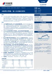 2019年报及2020年一季报点评：业绩符合预期，核心业务稳定增长