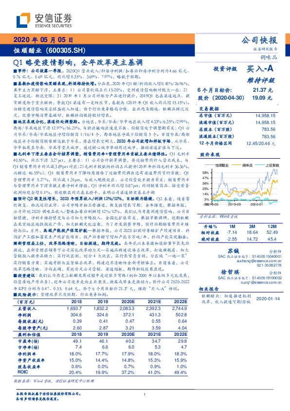 Q1略受疫情影响，全年改革是主基调