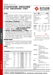 19年业绩符合预期,前驱体出货量超6万吨,高镍比例有望进一步提升