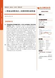 2020年一季报点评：一季度业绩影响大，后期有望快速恢复