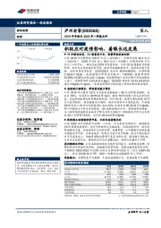 2019年年报及2020年一季报点评:积极应对疫情影响,着眼长远发展