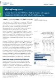 Earnings Review: In-line FY19/Better 1Q20: Conference call suggests management confidence and better industry positioning; Buy