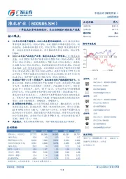 1季度成本费用控制较好，关注信湖煤矿建设投产进展