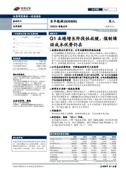 2020Q1财报点评:Q1业绩增长阶段性放缓,煤制烯烃成本优势仍在