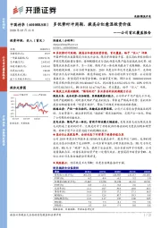 公司首次覆盖报告:多优势对冲周期,提高分红愈显投资价值
