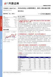 公司首次覆盖报告：2019&2020Q1业绩持续增长，看好工程机械后周期龙头企业