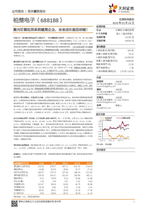 激光切割运控系统翘楚企业，未来成长路径明晰！