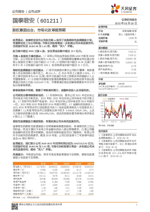 股权激励出台，市场化改革超预期