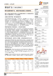 铜矿版图持续扩张,资源并购运营实力有望再现