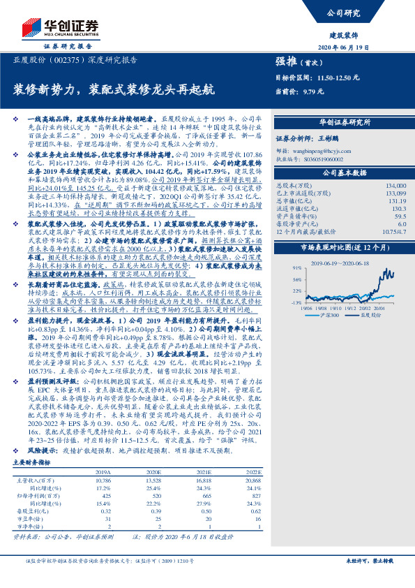 深度研究报告：装修新势力，装配式装修龙头再起航