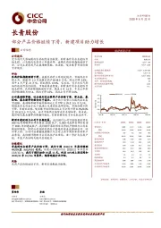 部分产品价格继续下滑，新建项目助力增长