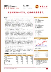 业绩预增90~100%，受益维生素高景气