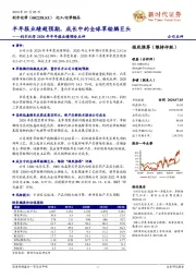 利尔化学2020年半年报业绩预告点评:半年报业绩超预期,成长中的全球草铵膦巨头