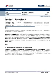 重大事件快评:拐点将至,新品周期开启