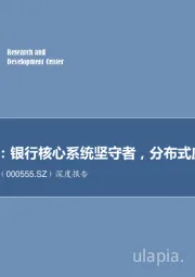 深度报告：神州信息：银行核心系统坚守者，分布式应用开拓者