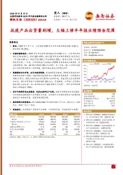 抗疫产品出货量剧增，大幅上修半年报业绩预告范围