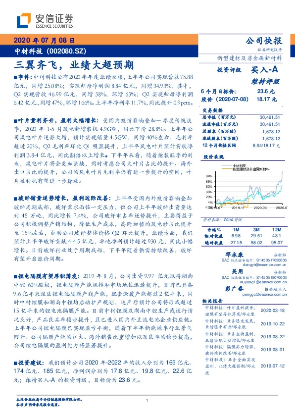 三翼齐飞，业绩大超预期