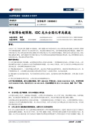 重大事件快评：中报预告超预期，IDC龙头全国化布局提速