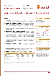 抗疫产品出货量剧增，大幅上修半年报业绩预告范围