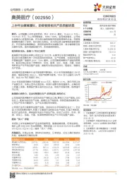 上半年业绩高增长，防疫物资相关产品贡献明显